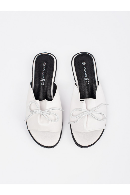 cor branca Chinelos płaksie com um arco cor branca Chinelos płaksie com um arco