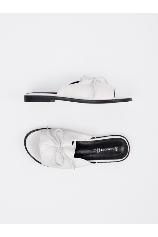 cor branca Chinelos płaksie com um arco cor branca Chinelos płaksie com um arco