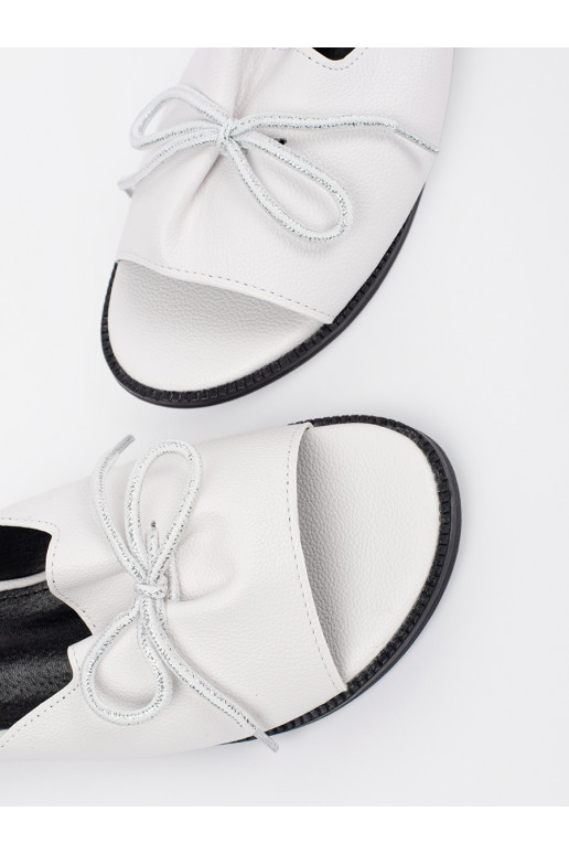 cor branca Chinelos płaksie com um arco cor branca Chinelos płaksie com um arco