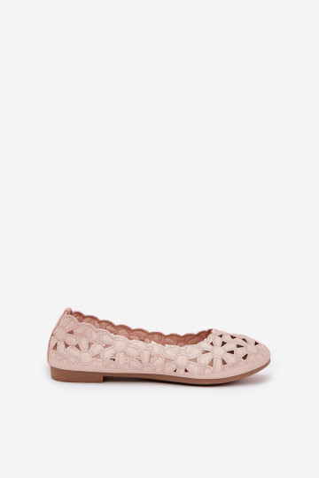 Sapatilhas com detalhes de renda Infantils com brilho ROSA Zindira 2