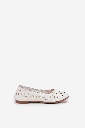 Sapatilhas com detalhes de renda Infantils com brilho BRANCO Zindira 2
