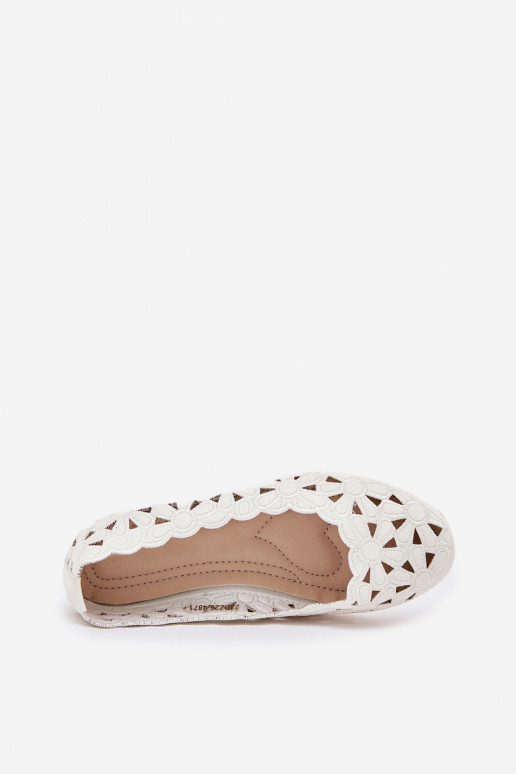 com elementos abertos bailarinas Infantil com brilho cor branca Zindira com elementos abertos bailarinas Infantil com brilho cor branca Zindira