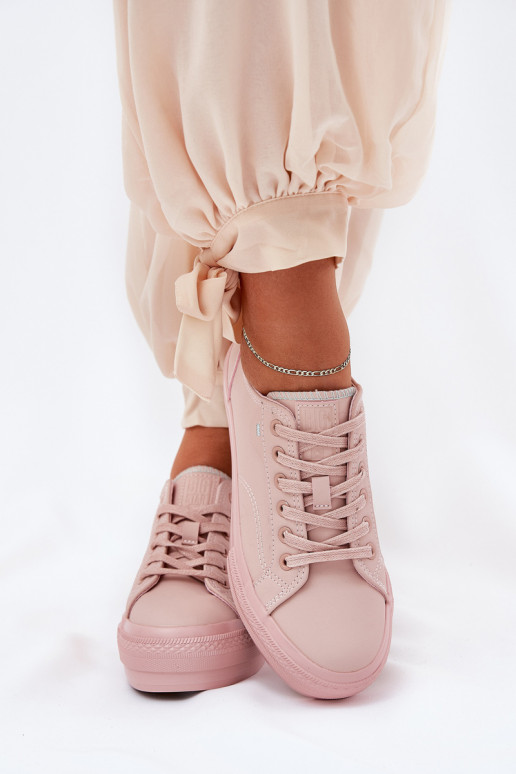 Sapatos de lazer com uma plataforma de couro ecológico Big Star RR274A294 cor rosa