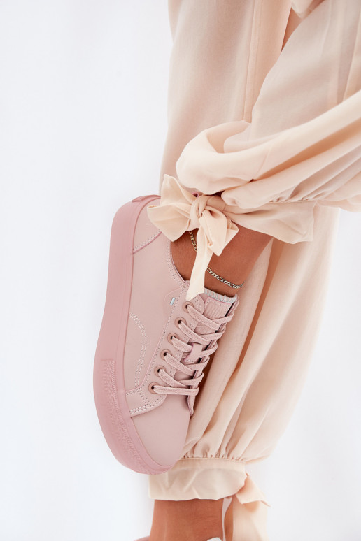 Sapatos de lazer com uma plataforma de couro ecológico Big Star RR274A294 cor rosa