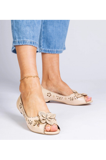 Balerinas bege com recorte...