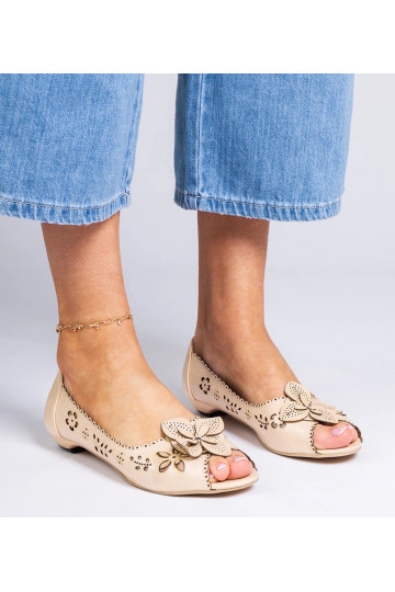 Balerinas bege com recorte... 2