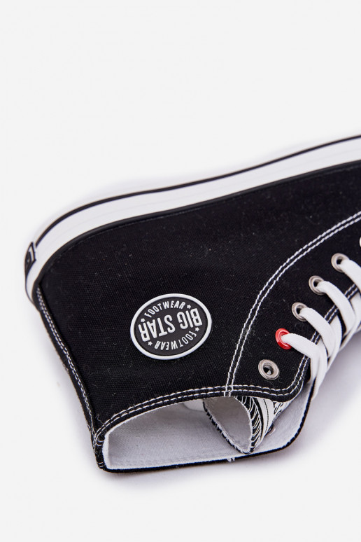  Sapatos casuais masculinos Big Star NN174304 HI-POLY SYSTEM cor preta