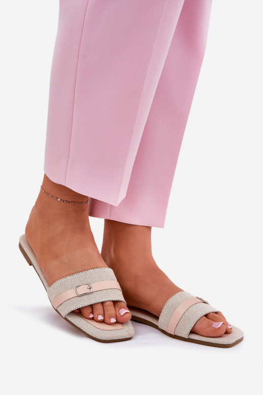 isósceles Chinelos femininos com alças I com fivelas bege Zilina