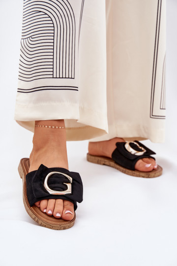 isósceles Chinelos femininos Com decorações Detalem cor preta Nellodra