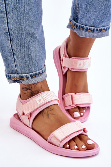 Sandálias Femininas Estilo Esportivo Big Star LL274729 Rosas