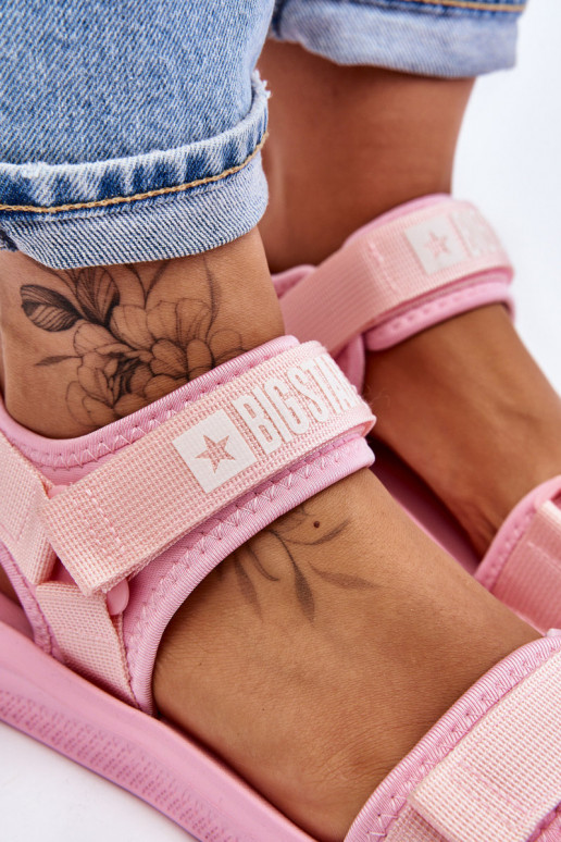 Feminino Estilo esportivo sandálias Big Star LL274729 cor rosa Feminino Estilo esportivo sandálias Big Star LL274729 cor rosa