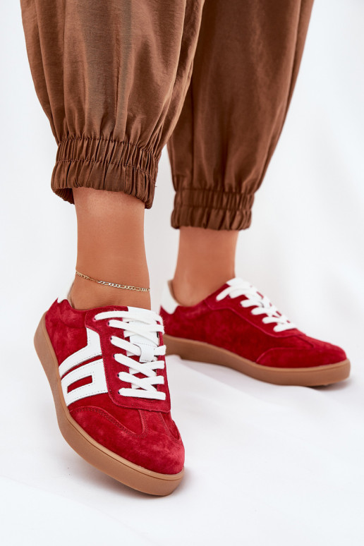 À modalo de tênis tênis de camurça Vinceza 79517 cor vermelha À modalo de tênis tênis de camurça Vinceza 79517 cor vermelha