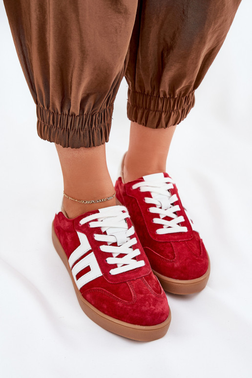 À modalo de tênis tênis de camurça Vinceza 79517 cor vermelha À modalo de tênis tênis de camurça Vinceza 79517 cor vermelha