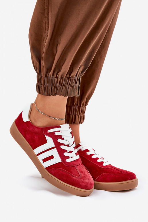 À modalo de tênis tênis de camurça Vinceza 79517 cor vermelha À modalo de tênis tênis de camurça Vinceza 79517 cor vermelha