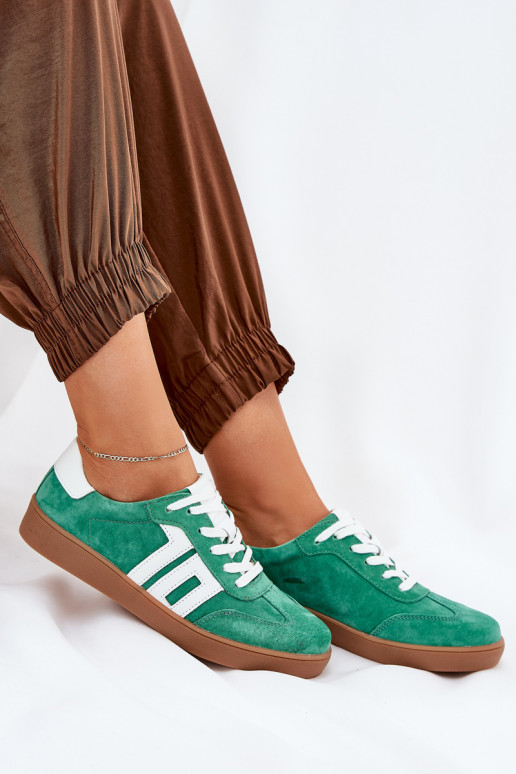 À modalo de tênis tênis de camurça Vinceza 79517 cor verde