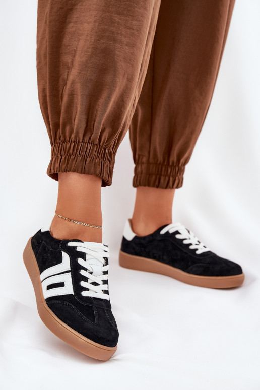 À modalo de tênis tênis de camurça Vinceza 79517 cor preta À modalo de tênis tênis de camurça Vinceza 79517 cor preta