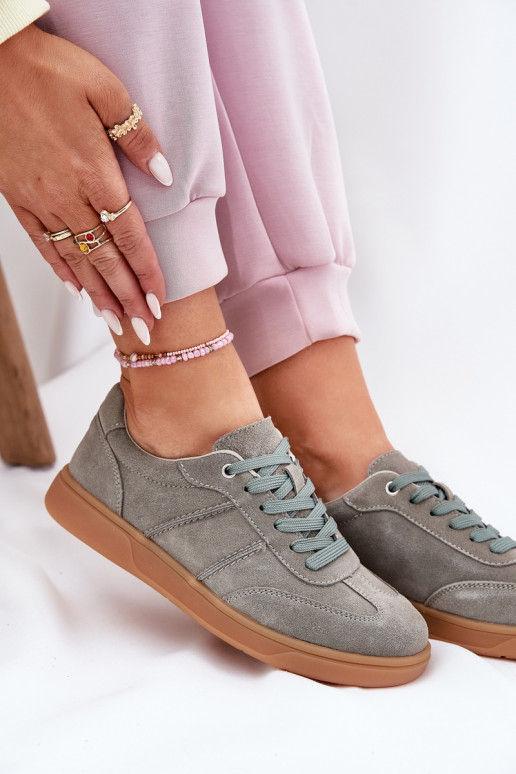 de camurça Baixo À modalo de tênis Feminino cor verde Paliana de camurça Baixo À modalo de tênis Feminino cor verde Paliana