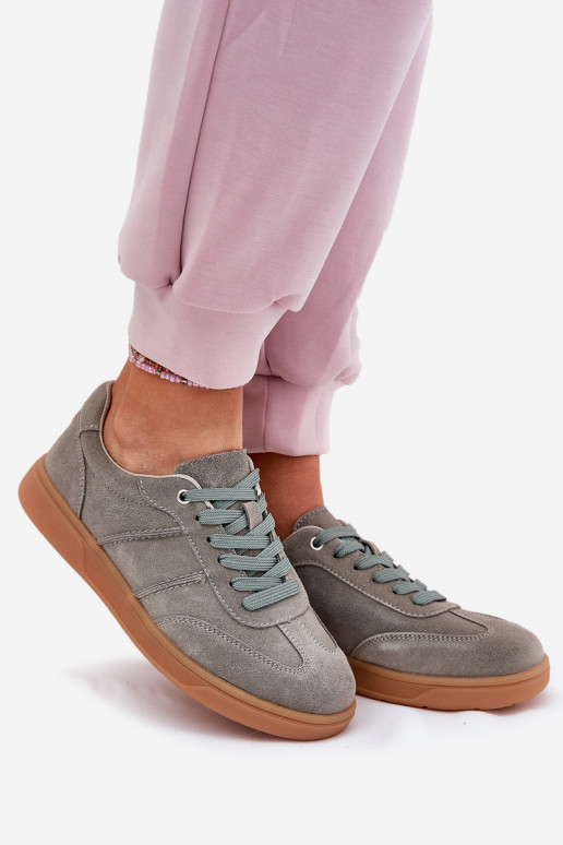 de camurça Baixo À modalo de tênis Feminino cor verde Paliana de camurça Baixo À modalo de tênis Feminino cor verde Paliana