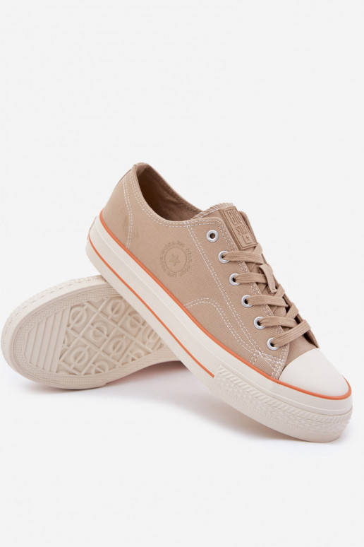 Sapatos casuais masculinos com uma plataforma Big Star RR174323 bege