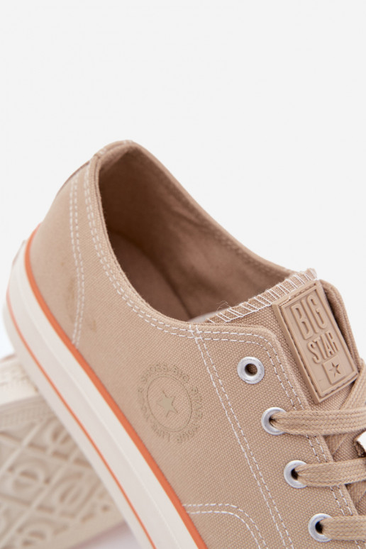 Sapatos casuais masculinos com uma plataforma Big Star RR174323 bege