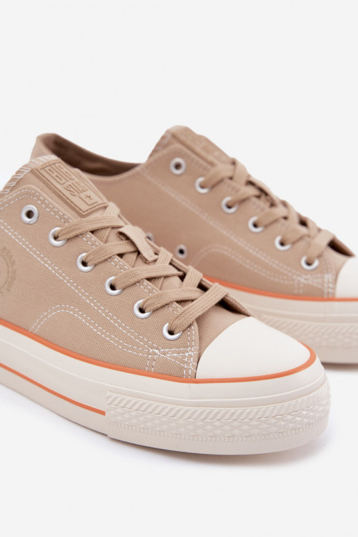 Sapatos casuais masculinos com uma plataforma Big Star RR174323 bege