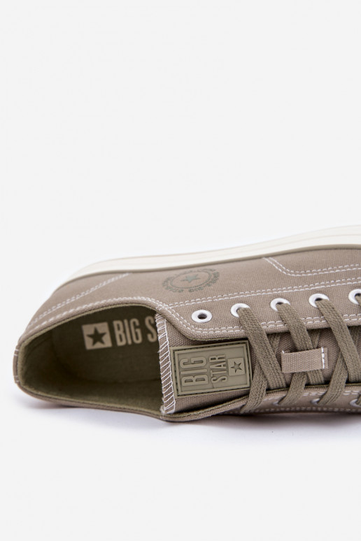 Sapatos casuais masculinos com uma plataforma Big Star RR174325 cor verde