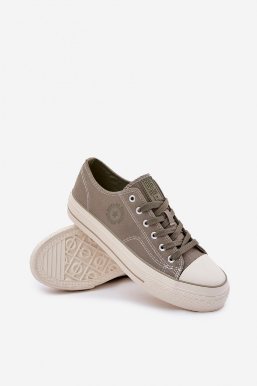 Sapatos casuais masculinos com uma plataforma Big Star RR174325 cor verde