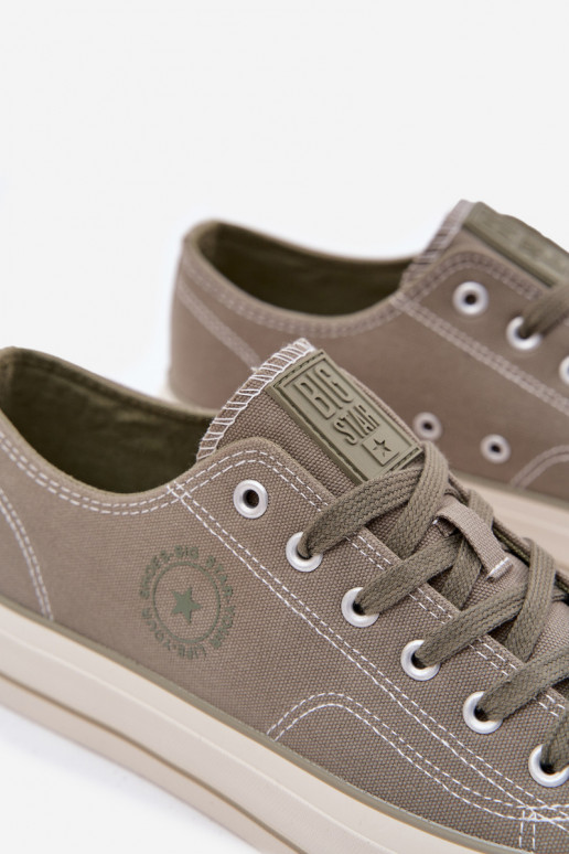 Sapatos casuais masculinos com uma plataforma Big Star RR174325 cor verde