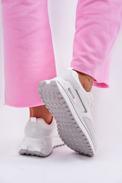 À modalo de tênis Feminino Big Star RR274A213 HI-POLY SYSTEM cor branca À modalo de tênis Feminino Big Star RR274A213 HI-POLY SYSTEM cor branca