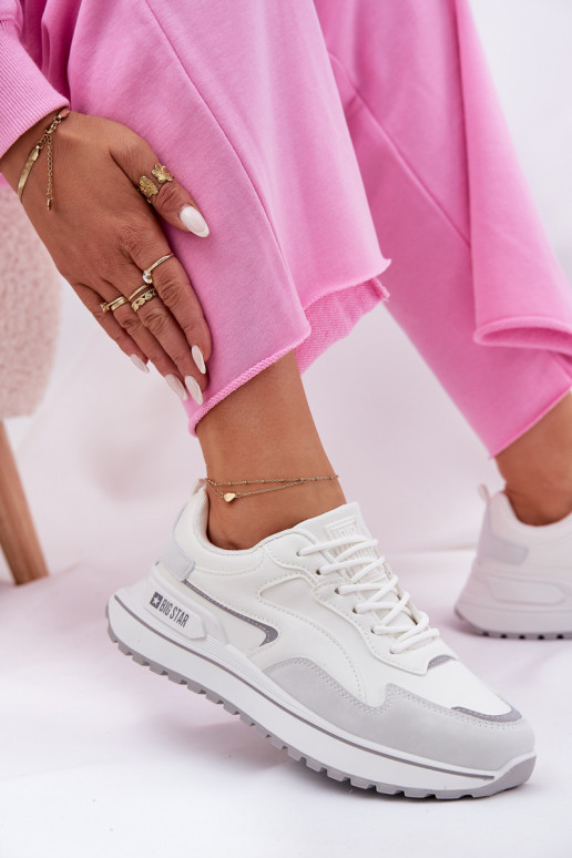 À modalo de tênis Feminino Big Star RR274A213 HI-POLY SYSTEM cor branca À modalo de tênis Feminino Big Star RR274A213 HI-POLY SYSTEM cor branca