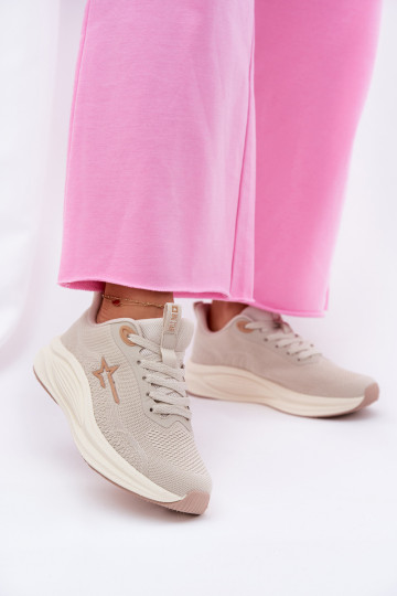 Sapatos esportivos cor de areia femininos Big Star RR274A145, sistema Hi-Poly 2
