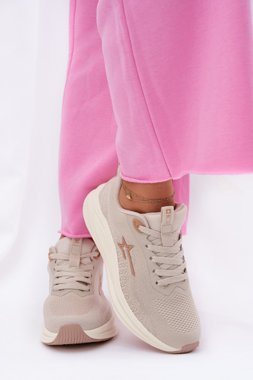 tênis À modalo de tênis Feminino Big Star RR274A145 HI-POLY SYSTEM bege