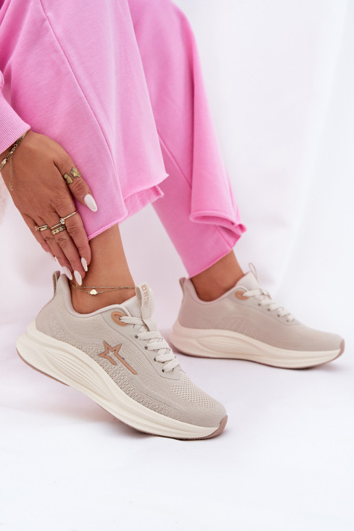 tênis À modalo de tênis Feminino Big Star RR274A145 HI-POLY SYSTEM bege