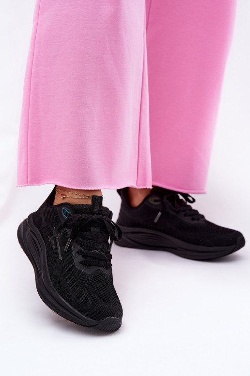 tênis À modalo de tênis Feminino Big Star RR274A144 HI-POLY SYSTEM cor preta