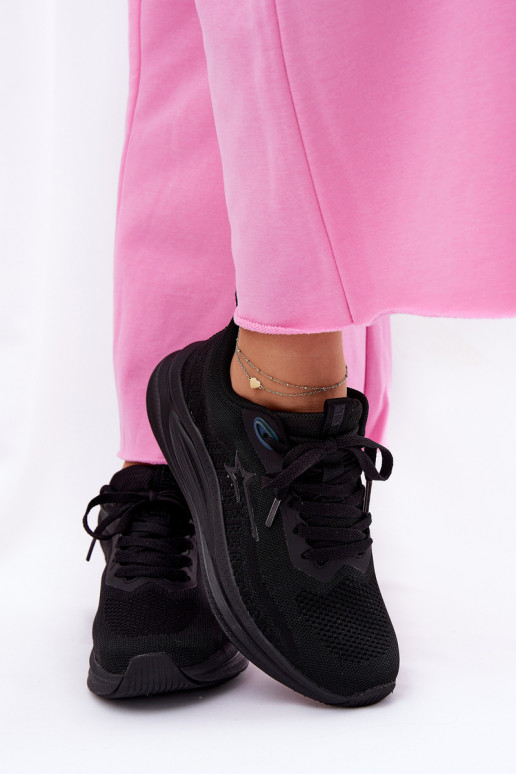 tênis À modalo de tênis Feminino Big Star RR274A144 HI-POLY SYSTEM cor preta