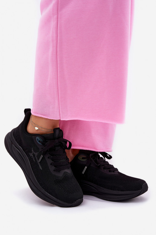 tênis À modalo de tênis Feminino Big Star RR274A144 HI-POLY SYSTEM cor preta