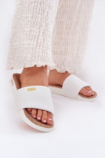 Chinelos femininos Big Star RR274A103 cor branca 2