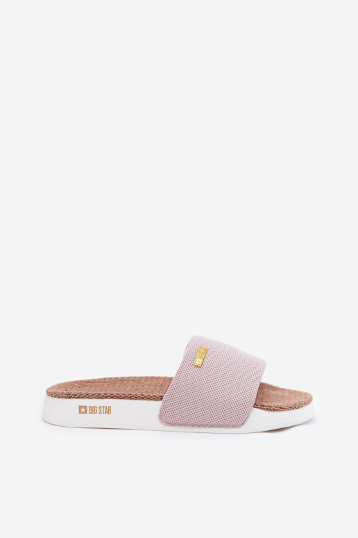 Chinelos femininos Big Star RR274A105 Tom rosa claro