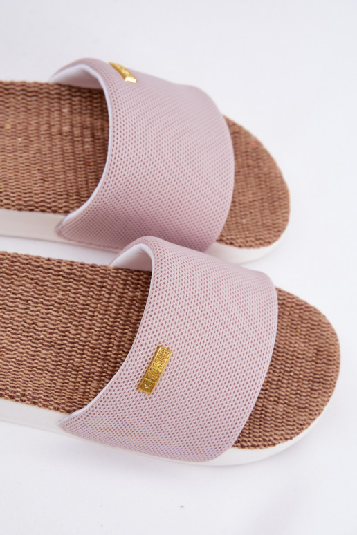 Chinelos femininos Big Star RR274A105 Tom rosa claro