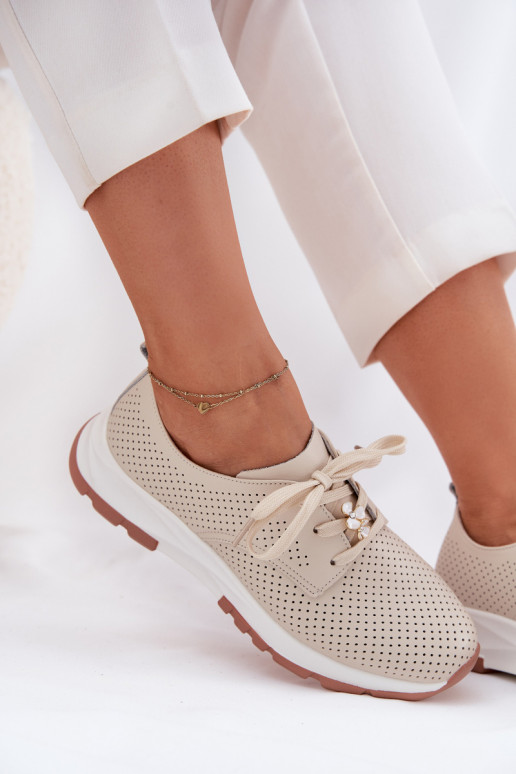 Pele sapato Feminino Z Przypinką Artiker 54C1811 bege Pele sapato Feminino Z Przypinką Artiker 54C1811 bege