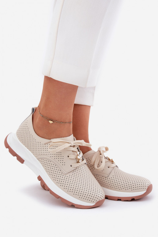 Pele sapato Feminino Z Przypinką Artiker 54C1811 bege Pele sapato Feminino Z Przypinką Artiker 54C1811 bege