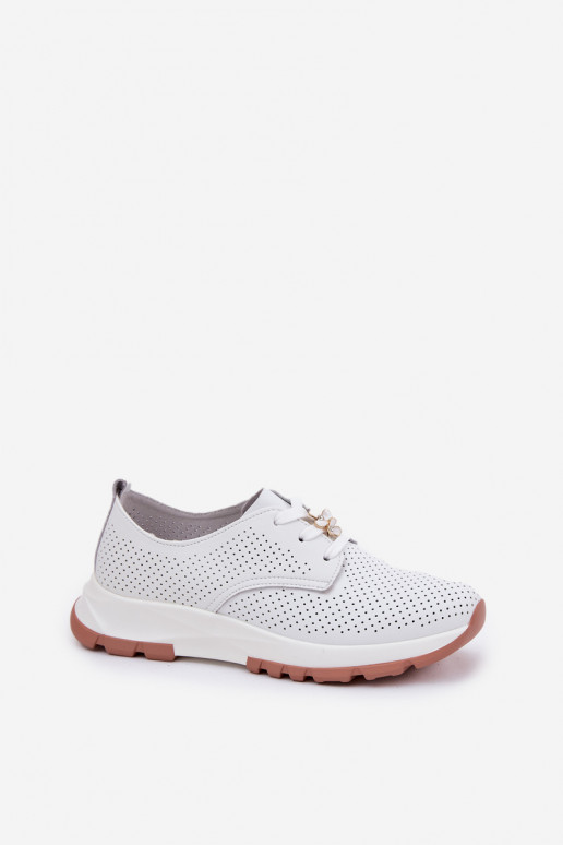 Pele sapato Feminino Z Przypinką Artiker 54C1810 cor branca Pele sapato Feminino Z Przypinką Artiker 54C1810 cor branca