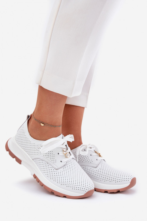 Pele sapato Feminino Z Przypinką Artiker 54C1810 cor branca Pele sapato Feminino Z Przypinką Artiker 54C1810 cor branca