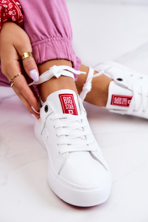 Pele Tênis Big Star JJ274212 Branco-cor vermelha