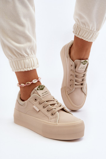 Sapatos de lazer com uma plataforma Lee Cooper LCEM-24-31-2181 bege