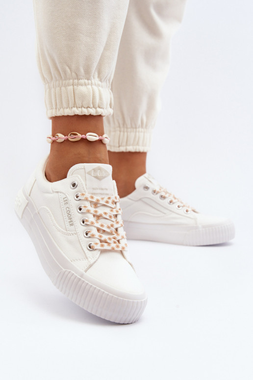 Sapatos femininos Lee Cooper LCEM-24-31-2170 cor branca Sapatos femininos Lee Cooper LCEM-24-31-2170 cor branca