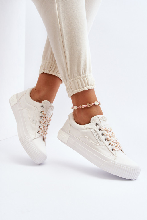 Sapatos femininos Lee Cooper LCEM-24-31-2170 cor branca Sapatos femininos Lee Cooper LCEM-24-31-2170 cor branca