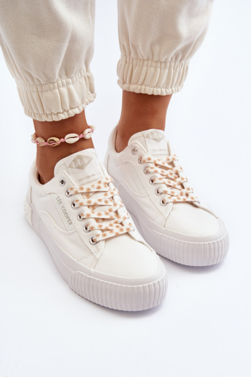 Sapatos femininos Lee Cooper LCEM-24-31-2170 cor branca Sapatos femininos Lee Cooper LCEM-24-31-2170 cor branca