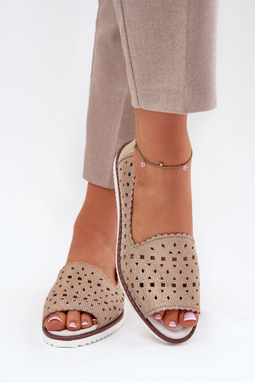 Pele Bailarinas a céu aberto Z Odkrytymi Palcami S.Barski LR51-922 cor dourada