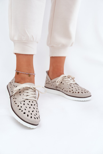 sapato Pele Feminino S.Barski LR51-610 bege